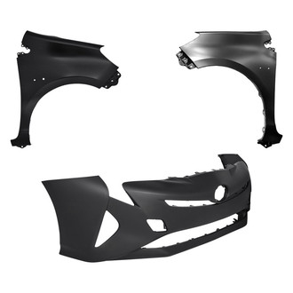 Replace® - 3-Piece (Front Bumper Cover, Driver and Passenger Side Fender) (Standard Line)