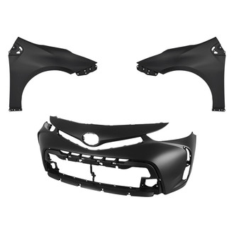 Replace® - 3-Piece (Front Bumper Cover, Driver and Passenger Side Fender) (Standard Line)