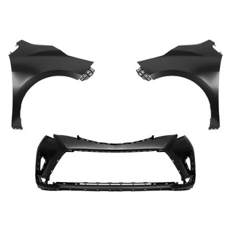 Replace® - 3-Piece (Front Bumper Cover, Driver and Passenger Side Fender) (Standard Line)