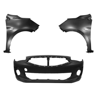 Replace® - 3-Piece (Front Bumper Cover, Driver and Passenger Side Fender) (Standard Line)