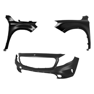 Replace® BNDL-243241 - 3-Piece (Front Bumper Cover, Driver and Passenger Side Fender) (CAPA Certified)
