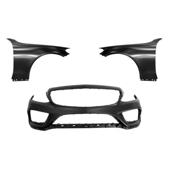 Replace® - 3-Piece (Front Bumper Cover, Driver and Passenger Side Fender) (CAPA Certified)