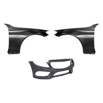 Replace® - 3-Piece (Front Bumper Cover, Driver and Passenger Side Fender) (CAPA Certified)