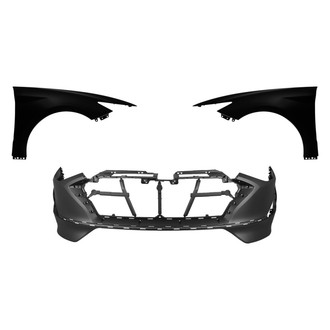 Replace® - 3-Piece (Front Bumper Cover, Driver and Passenger Side Fender) (CAPA Certified)