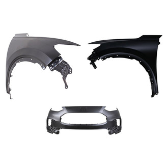 Replace® - 3-Piece (Front Bumper Cover, Driver and Passenger Side Fender) (CAPA Certified)