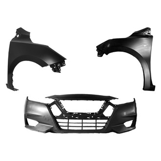 Replace® - 3-Piece (Front Bumper Cover, Driver and Passenger Side Fender) (CAPA Certified)
