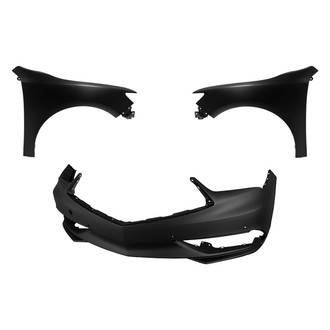 Replace® - 3-Piece (Front Bumper Cover, Driver and Passenger Side Fender) (CAPA Certified)