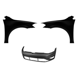 Replace® - 3-Piece (Front Bumper Cover, Driver and Passenger Side Fender) (CAPA Certified)