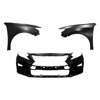 Replace® - 3-Piece (Front Bumper Cover, Driver and Passenger Side Fender) (CAPA Certified)