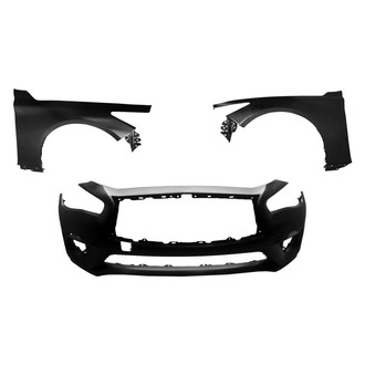 Replace® - 3-Piece (Front Bumper Cover, Driver and Passenger Side Fender) (CAPA Certified)