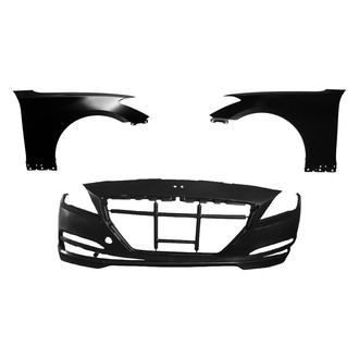 Replace® - 3-Piece (Front Bumper Cover, Driver and Passenger Side Fender) (CAPA Certified)