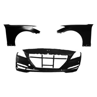 Replace® - 3-Piece (Front Bumper Cover, Driver and Passenger Side Fender) (CAPA Certified)
