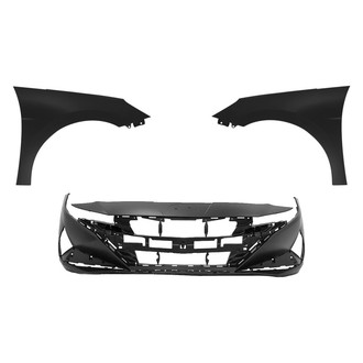 Replace® - 3-Piece (Front Bumper Cover, Driver and Passenger Side Fender) (CAPA Certified)