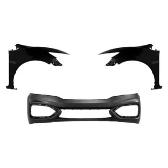 Replace® - 3-Piece (Front Bumper Cover, Driver and Passenger Side Fender) (CAPA Certified)