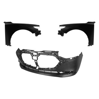 Replace® - 3-Piece (Front Bumper Cover, Driver and Passenger Side Fender) (CAPA Certified)