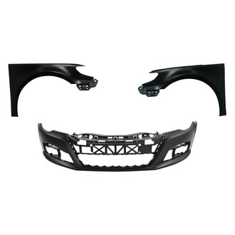Replace® - 3-Piece (Front Bumper Cover, Driver and Passenger Side Fender) (CAPA Certified)