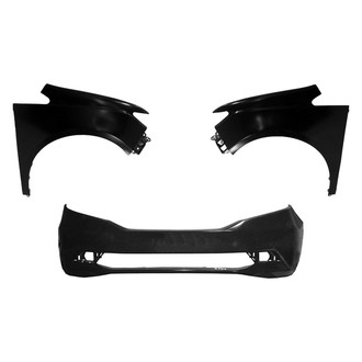 Replace® - 3-Piece (Front Bumper Cover, Driver and Passenger Side Fender) (Platinum Plus)