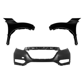 Replace® - 3-Piece (Front Bumper Cover, Driver and Passenger Side Fender) (Platinum Plus)