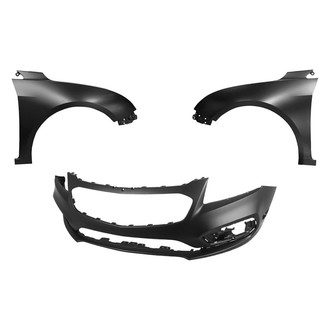 Replace® - 3-Piece (Front Bumper Cover, Driver and Passenger Side Fender) (Platinum Plus)