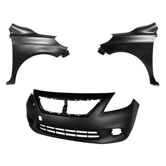 Replace® - 3-Piece (Front Bumper Cover, Driver and Passenger Side Fender) (Platinum Plus)