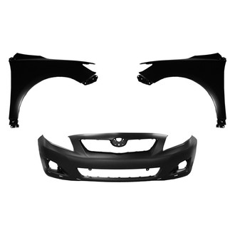 Replace® - 3-Piece (Front Bumper Cover, Driver and Passenger Side Fender) (Platinum Plus)