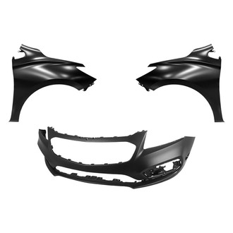 Replace® - 3-Piece (Front Bumper Cover, Driver and Passenger Side Fender) (Platinum Plus)