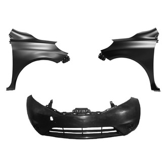 Replace® - 3-Piece (Front Bumper Cover, Driver and Passenger Side Fender) (Platinum Plus)