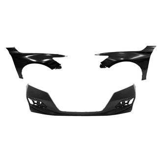 Replace® - 3-Piece (Front Bumper Cover, Driver and Passenger Side Fender) (Platinum Plus)