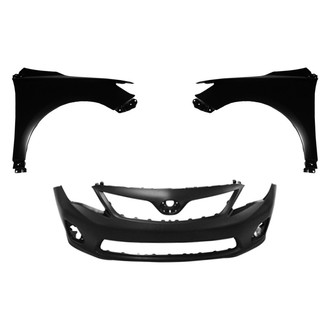 Replace® - 3-Piece (Front Bumper Cover, Driver and Passenger Side Fender) (Platinum Plus)