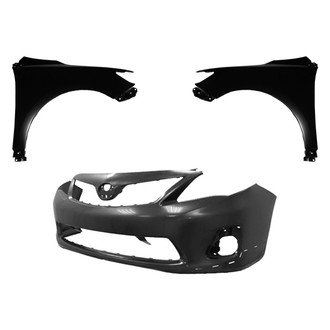 Replace® - 3-Piece (Front Bumper Cover, Driver and Passenger Side Fender) (Platinum Plus)