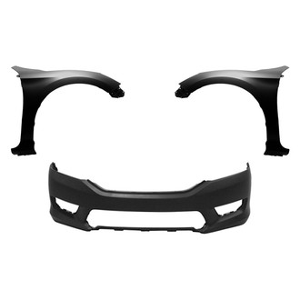 Replace® - 3-Piece (Front Bumper Cover, Driver and Passenger Side Fender) (Platinum Plus)