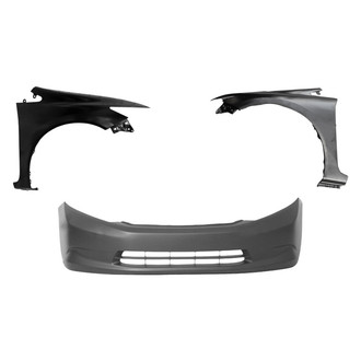 Replace® - 3-Piece (Front Bumper Cover, Driver and Passenger Side Fender) (Platinum Plus)