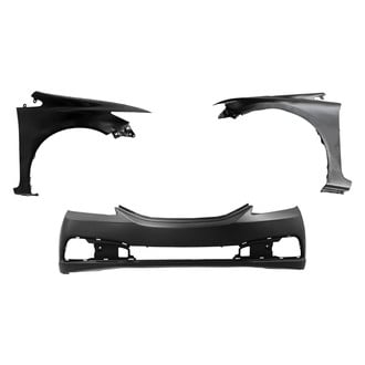 Replace® - 3-Piece (Front Bumper Cover, Driver and Passenger Side Fender) (Platinum Plus)