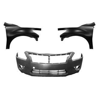 Replace® - 3-Piece (Front Bumper Cover, Driver and Passenger Side Fender) (Platinum Plus)