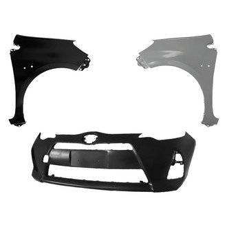 Replace® - 3-Piece (Front Bumper Cover, Driver and Passenger Side Fender) (Platinum Plus)