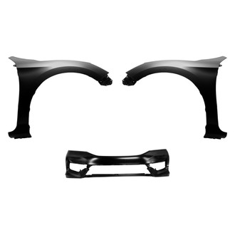 Replace® - 3-Piece (Front Bumper Cover, Driver and Passenger Side Fender) (Platinum Plus)