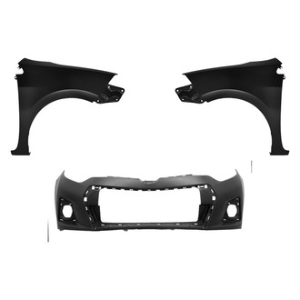Replace® - 3-Piece (Front Bumper Cover, Driver and Passenger Side Fender) (Platinum Plus)