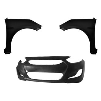 Replace® - 3-Piece (Front Bumper Cover, Driver and Passenger Side Fender) (Platinum Plus)