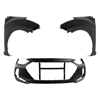 Replace® - 3-Piece (Front Bumper Cover, Driver and Passenger Side Fender) (Platinum Plus)