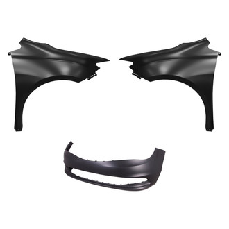 Replace® - 3-Piece (Front Bumper Cover, Driver and Passenger Side Fender) (Platinum Plus)