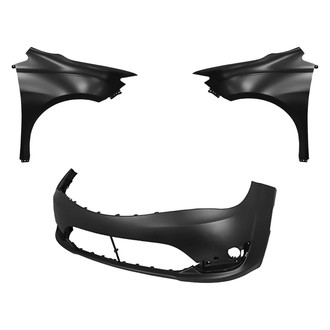 Replace® - 3-Piece (Front Bumper Cover, Driver and Passenger Side Fender) (Platinum Plus)