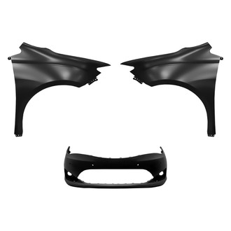 Replace® - 3-Piece (Front Bumper Cover, Driver and Passenger Side Fender) (Platinum Plus)