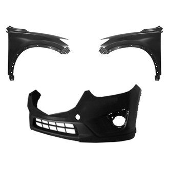 Replace® BNDL-243516 - 3-Piece (Front Bumper Cover, Driver and Passenger Side Fender) (Platinum Plus)