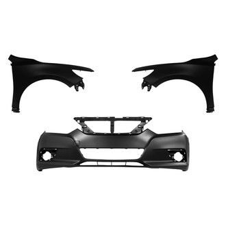 Replace® - 3-Piece (Front Bumper Cover, Driver and Passenger Side Fender) (Platinum Plus)