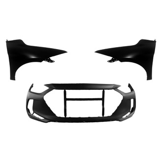 Replace® - 3-Piece (Front Bumper Cover, Driver and Passenger Side Fender) (Platinum Plus)