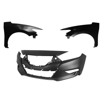 Replace® - 3-Piece (Front Bumper Cover, Driver and Passenger Side Fender) (Platinum Plus)