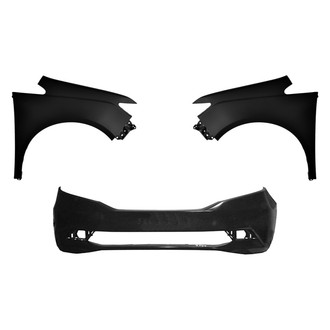 Replace® - 3-Piece (Front Bumper Cover, Driver and Passenger Side Fender) (Platinum Plus)