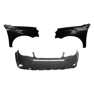 Replace® - 3-Piece (Front Bumper Cover, Driver and Passenger Side Fender) (Platinum Plus)