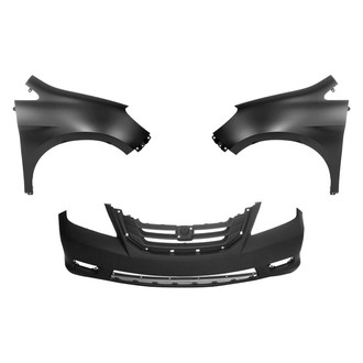 Replace® - 3-Piece (Front Bumper Cover, Driver and Passenger Side Fender) (Platinum Plus)