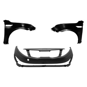 Replace® - 3-Piece (Front Bumper Cover, Driver and Passenger Side Fender) (Brand New OE)
